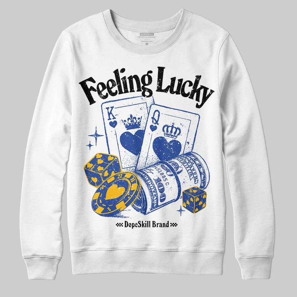 Royal Blue Collection DopeSkill Sweatshirt Feeling Lucky Graphic