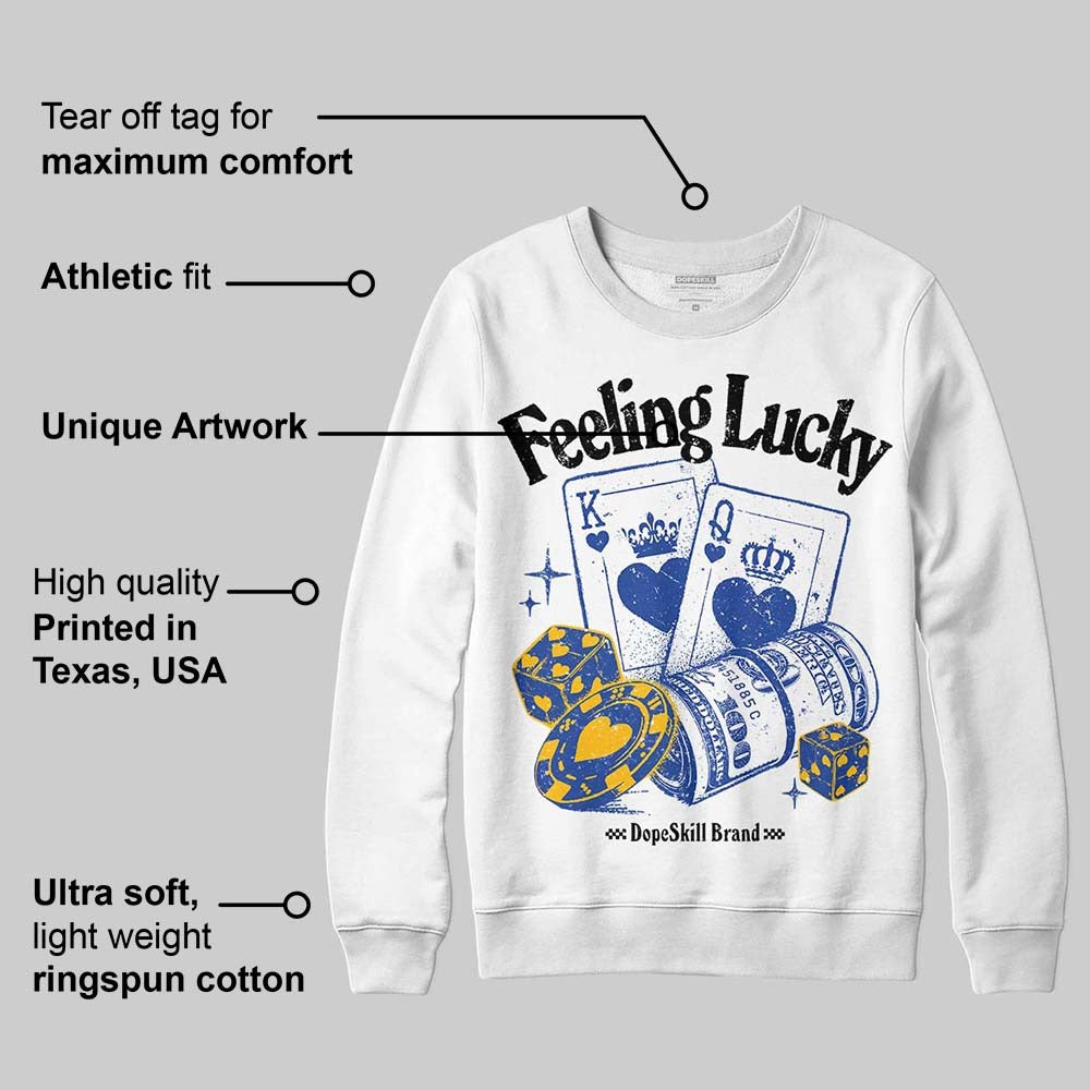 Royal Blue Collection DopeSkill Sweatshirt Feeling Lucky Graphic