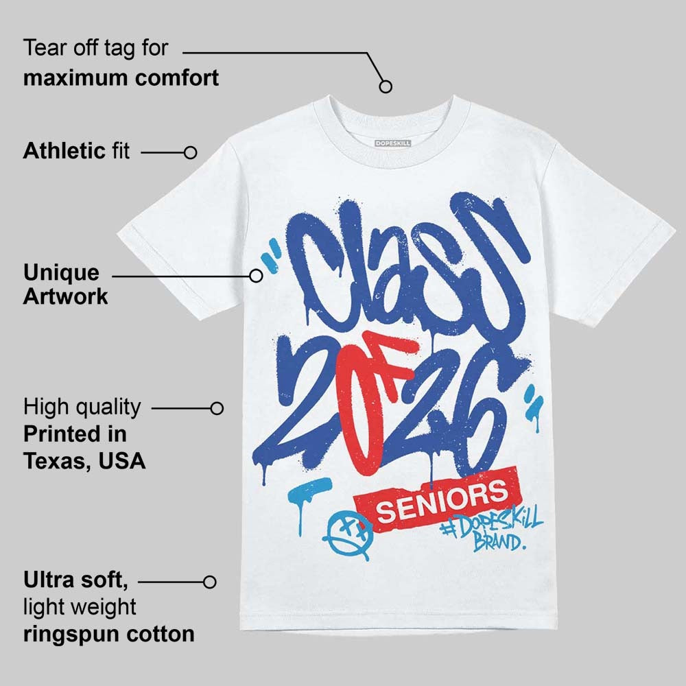 Royal Blue Collection DopeSkill T-Shirt Class of 2026 Graphic