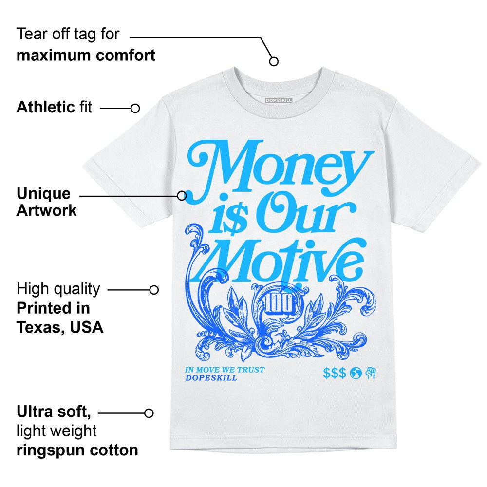 Royal Blue Collection DopeSkill T-Shirt Money Is Our Motive Typo Graphic