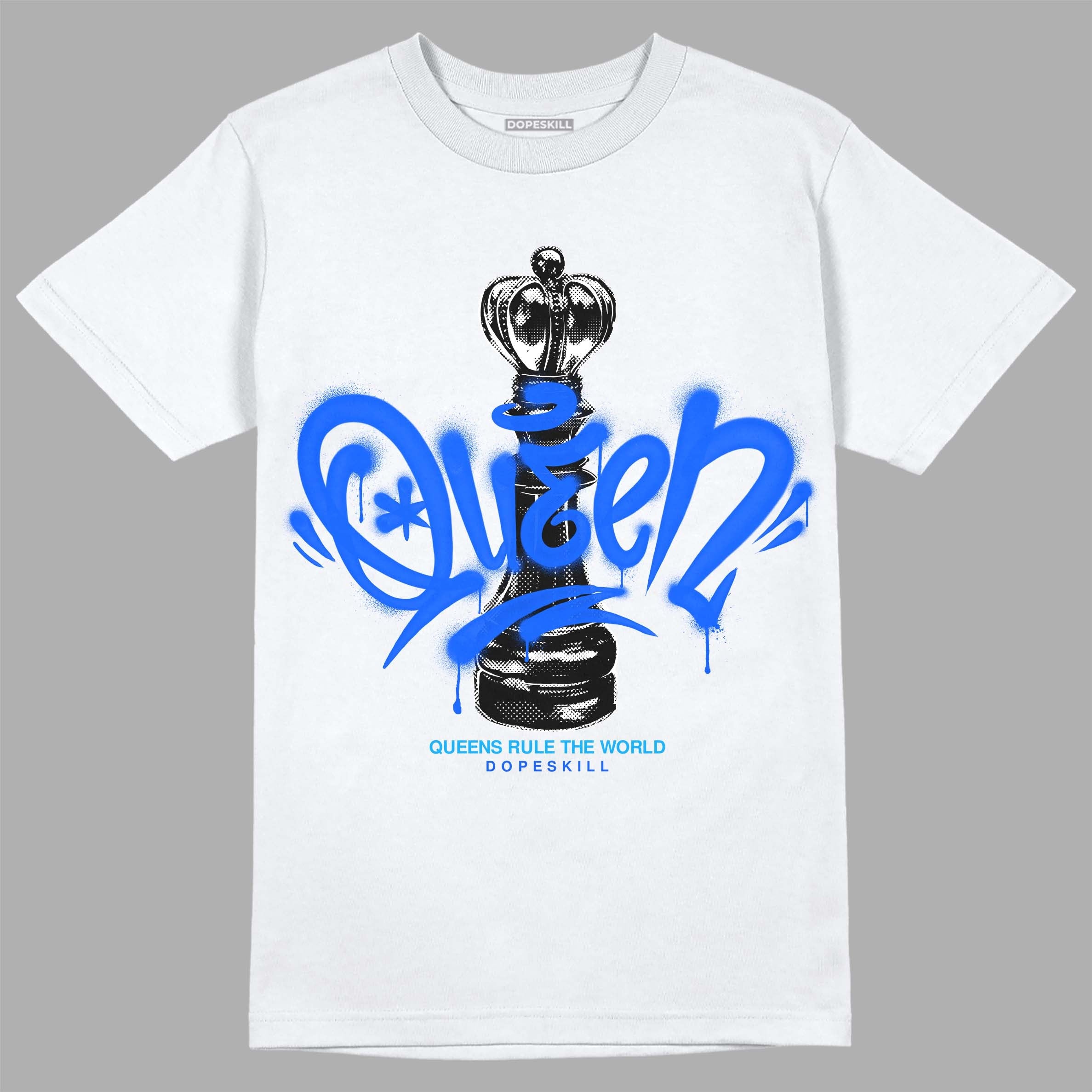 Royal Blue Collection DopeSkill T-Shirt Queen Chess Graphic