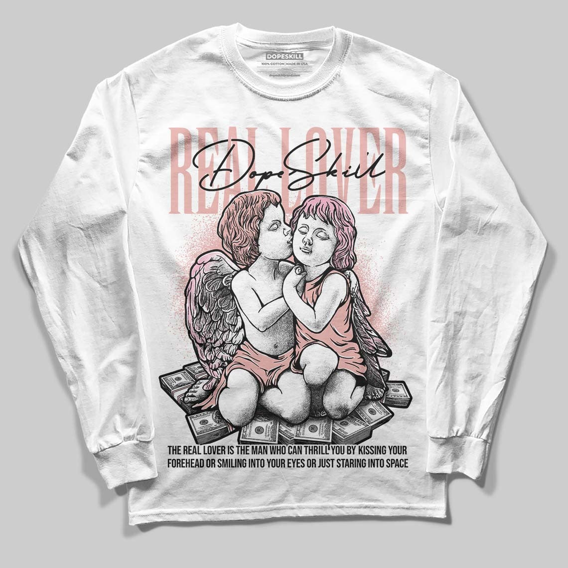 Rust Pink 1s 2025 DopeSkill Long Sleeve T-Shirt Real Lover Graphic