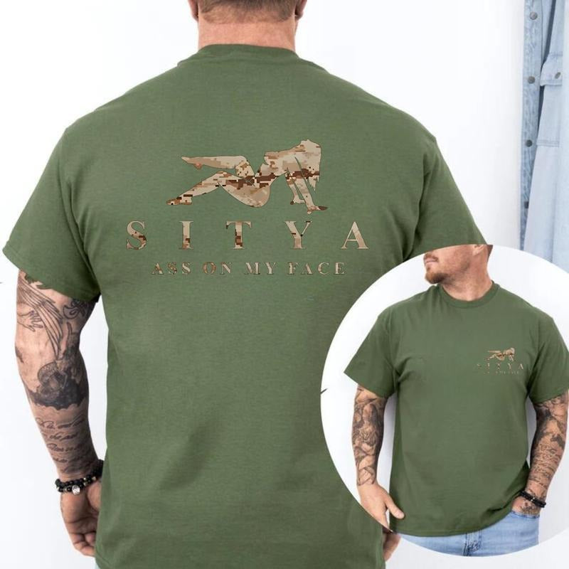 SITYA Desert Camo Hoodie, Sweatshirt, T-Shirt, 2 Sides Print Unisex Sweater for Outdoor Activities - Sweaters, Menswear Pullover Streetwear