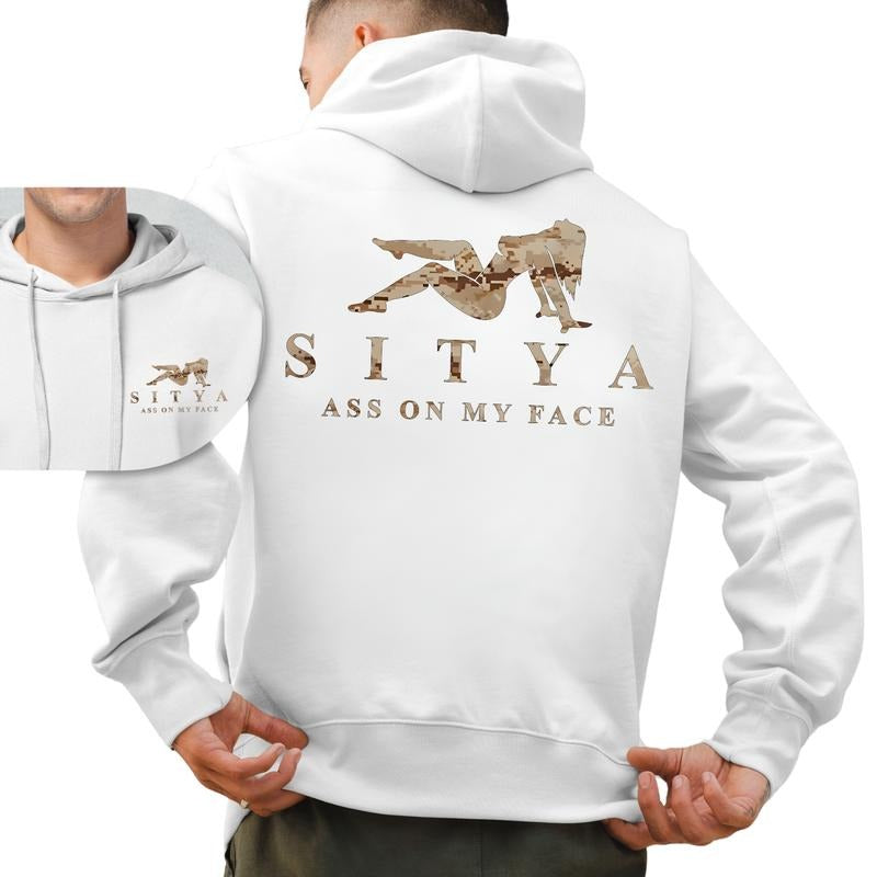 SITYA Desert Camo Hoodie, Sweatshirt, T-Shirt, 2 Sides Print Unisex Sweater for Outdoor Activities - Sweaters, Menswear Pullover Streetwear