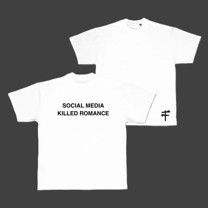 SOCIAL MEDIA KILLEED ROMANCE 2 side  TEE, Unisex T-Shirt, Old Love Merch, Graphic Tee, Pop Culture Shirt, Vintage Shirt