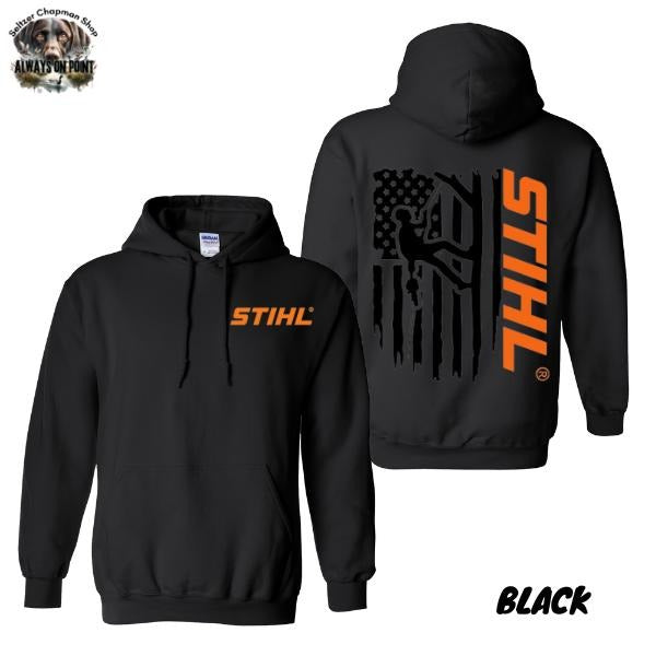 STIHL Arborist Hoodie - Funny Forester & Logger Design with Arborist Flag Graphic, Unisex Pullover for Tree Lovers and Outdoor Enthusiasts - Tops