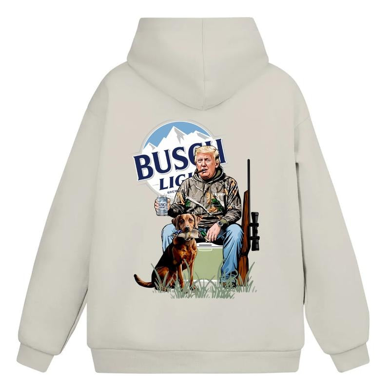 [Sale Up To 60%] Hunter Trum With Busch Light 2 Siders Hoodie T-Shirt Sweatshirt, For Fan Trum, Gift For Fan, For Fan Unisex Cotton Menswear Top