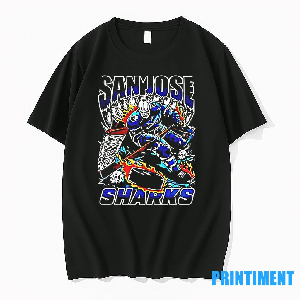 San Jose Sharks Skeleton Player Graphic 2025 Tshirts Sweater
