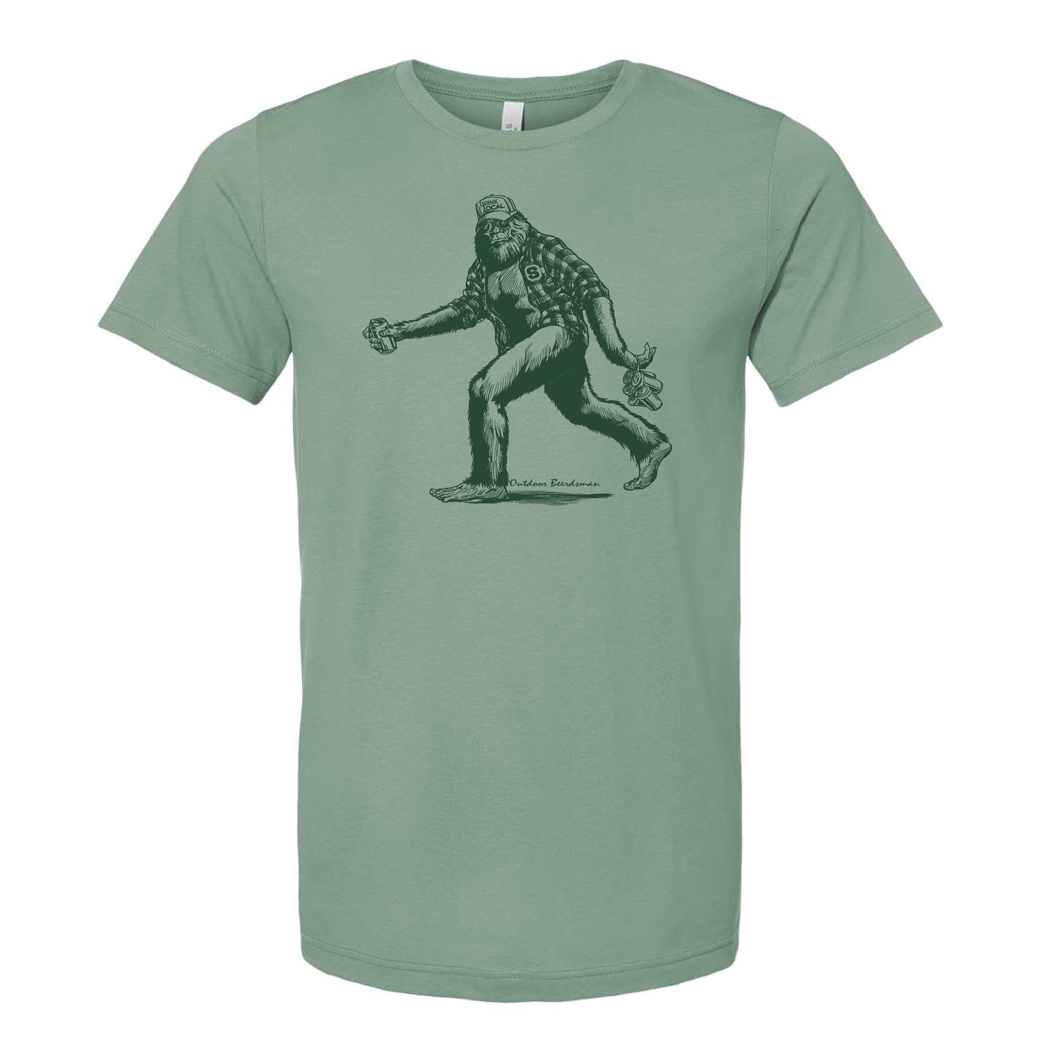 Sasquatch Go Green Michigan Graphic Tee