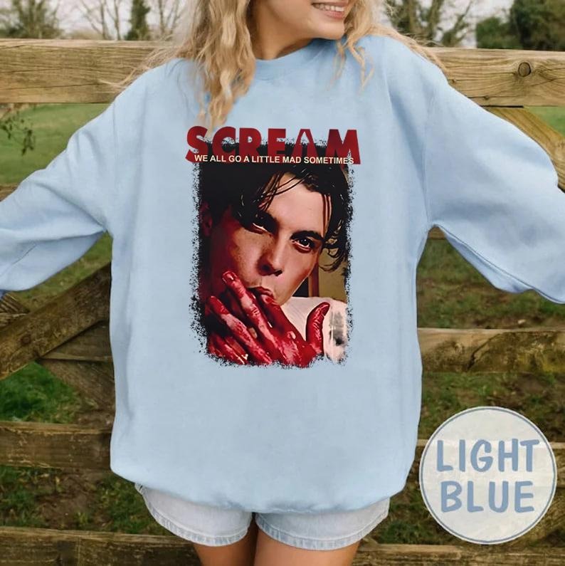 Scream We All Go A Little Mad Sometimes Billy Loomis Sweatshirt, Scream Movie Sweatshirt, Billy Loomis Shirt, Halloween Scream Shirt, Halloween Sweatshirt