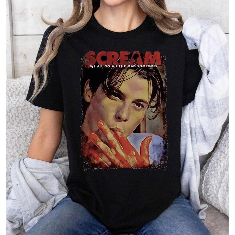 Scream We All Go A Little Mad Sometimes Billy Loomis T-Shirt, Scream Movie Shirt, Billy Loomis Shirt, Scream Horror Shirt, Halloween Party DHIQ
