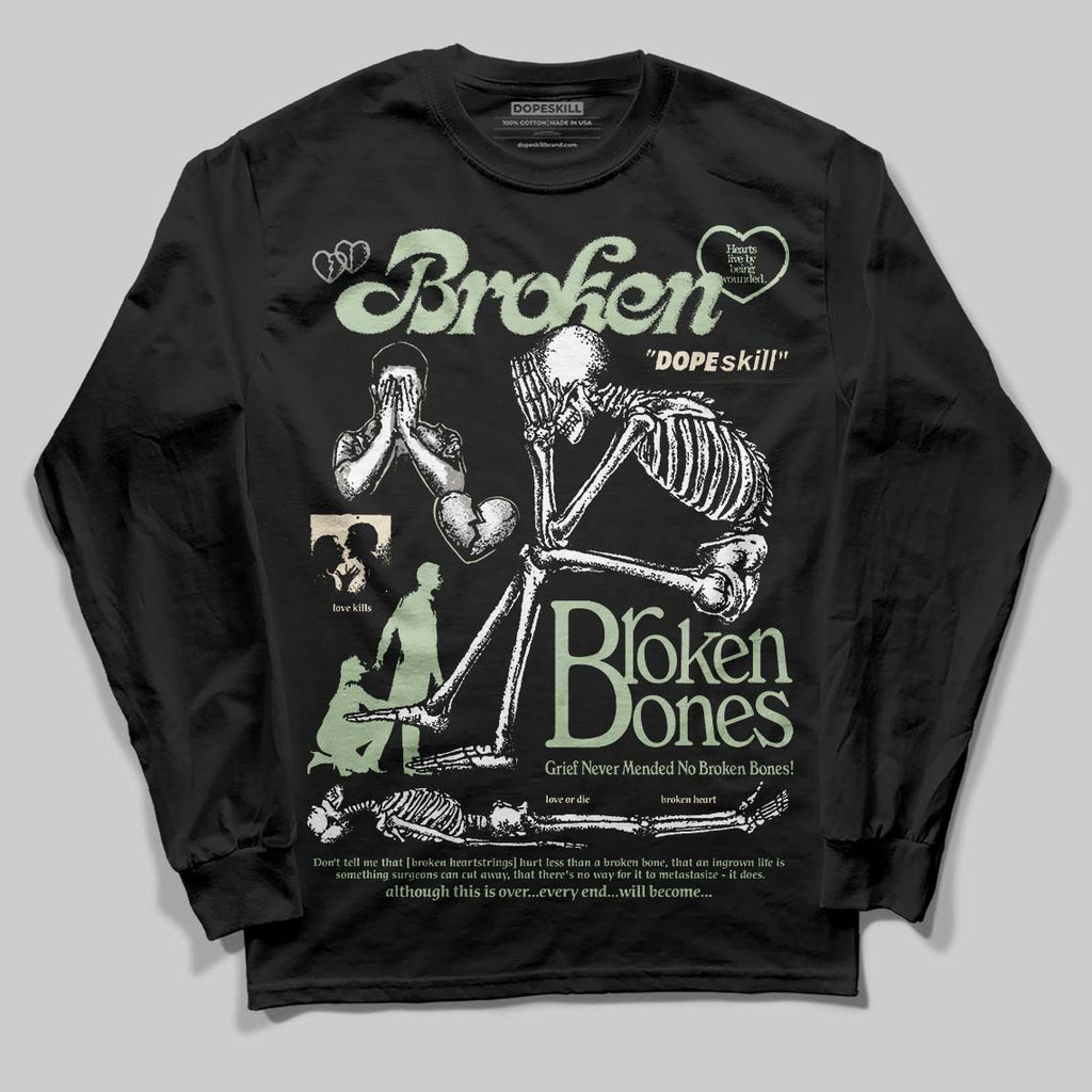 Seafoam 4s 2025 DopeSkill Long Sleeve T-Shirt Broken Bones Graphic