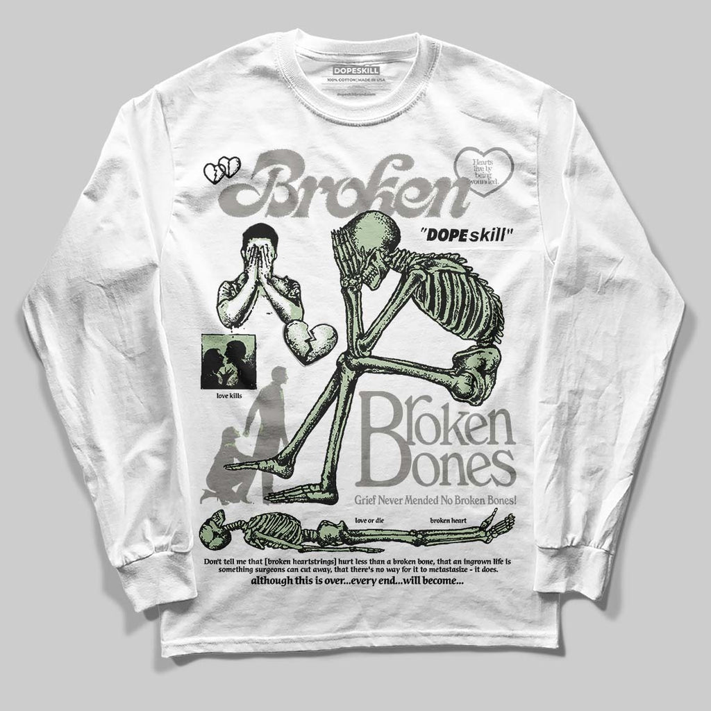 Seafoam 4s 2025 DopeSkill Long Sleeve T-Shirt Broken Bones Graphic