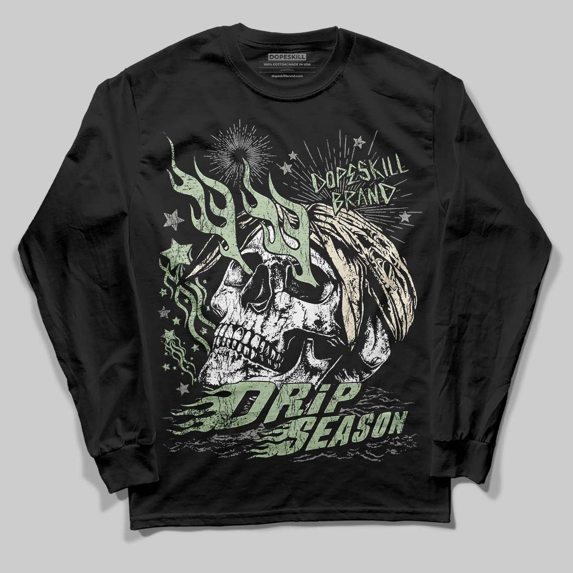 Seafoam 4s 2025 DopeSkill Long Sleeve T-Shirt Drip Season Graphic