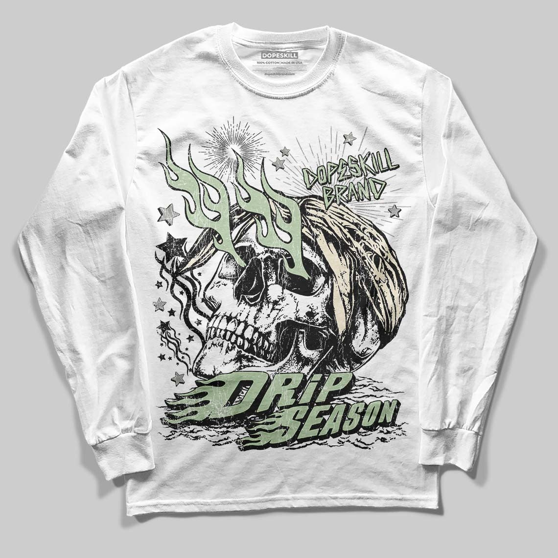 Seafoam 4s 2025 DopeSkill Long Sleeve T-Shirt Drip Season Graphic
