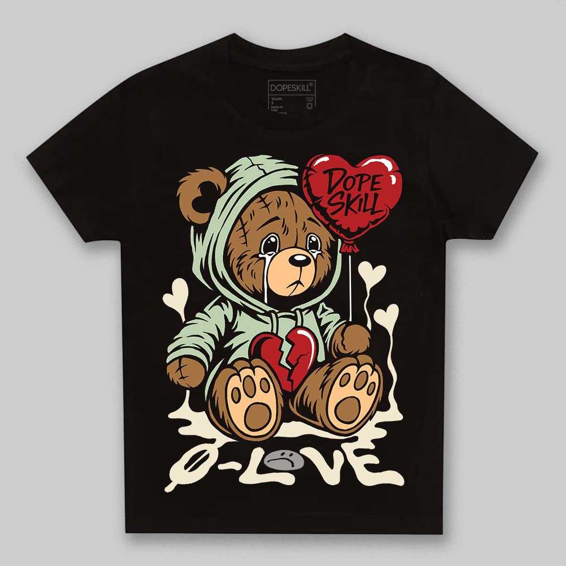 Seafoam 4s 2025 DopeSkill Toddler Kids T-shirt Broken Bear Graphic