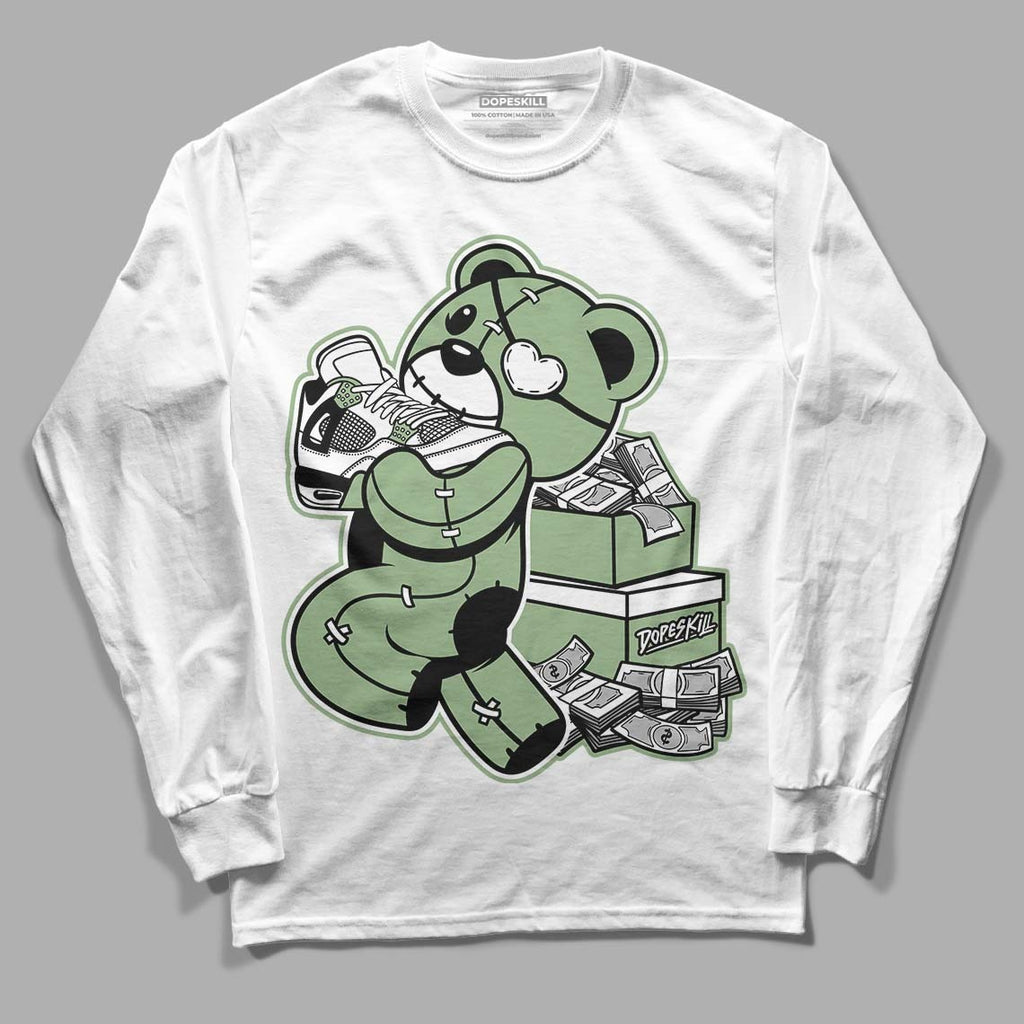 Seafoam 4s DopeSkill Long Sleeve T-Shirt Bear Steals Sneaker Graphic