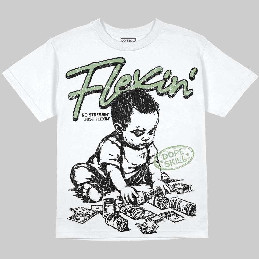 Seafoam 4s DopeSkill Oversize Print T-Shirt Flexin' Graphic