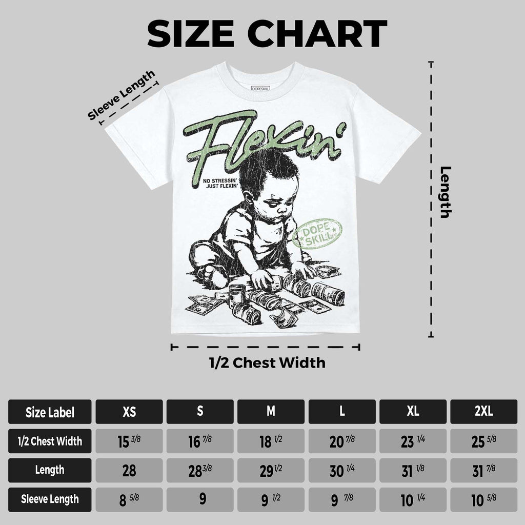 Seafoam 4s DopeSkill Oversize Print T-Shirt Flexin' Graphic