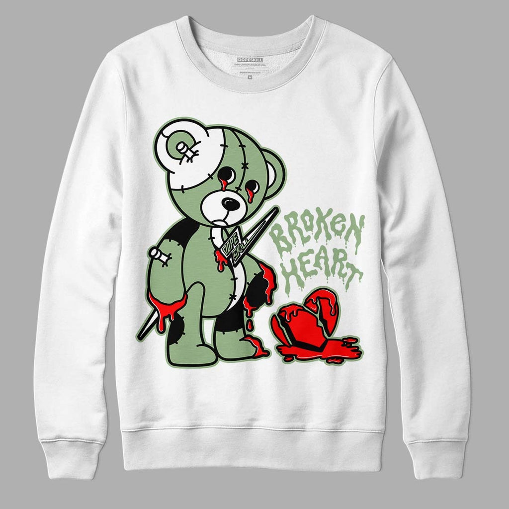 Seafoam 4s DopeSkill Sweatshirt Broken Heart Graphic