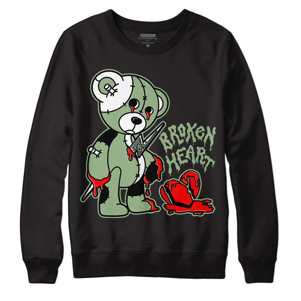 Seafoam 4s DopeSkill Sweatshirt Broken Heart Graphic