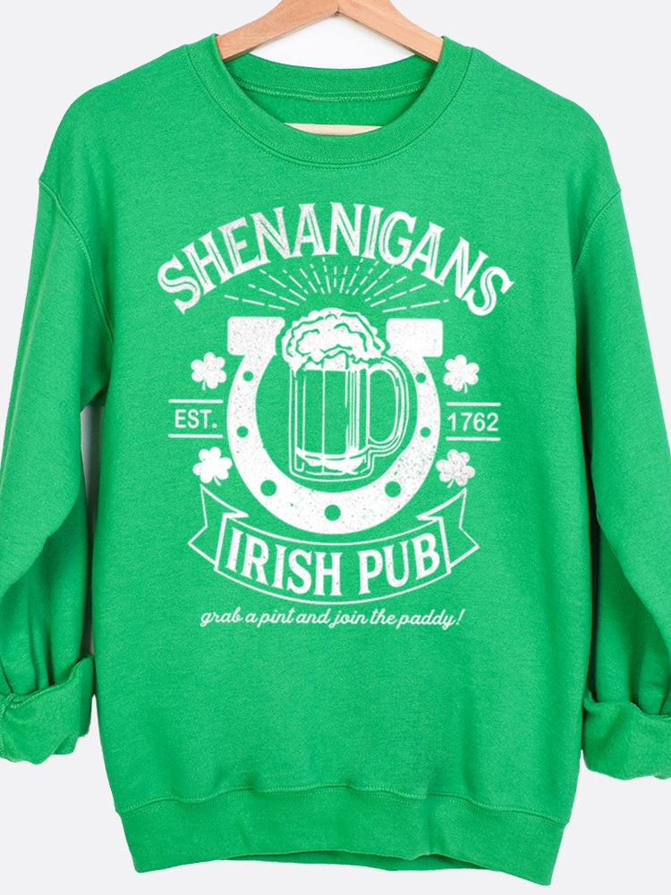 Shenanigans Irish Pub Graphic Sweatshirt