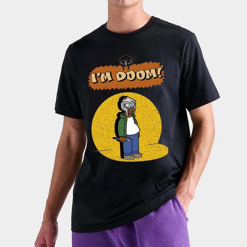 MF DOOM Simpson Mask Graphic Sweatshirt/Hoodie/Shirt, Urban Streetwear with Iconic Hip Hop Style Design, Perfect Sweatshirt for DOOM Fans, Hoodies for Chil Guy Fans