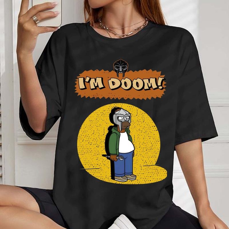 MF DOOM Simpson Mask Graphic Sweatshirt/Hoodie/Shirt, Urban Streetwear with Iconic Hip Hop Style Design, Perfect Sweatshirt for DOOM Fans, Hoodies for Chil Guy Fans