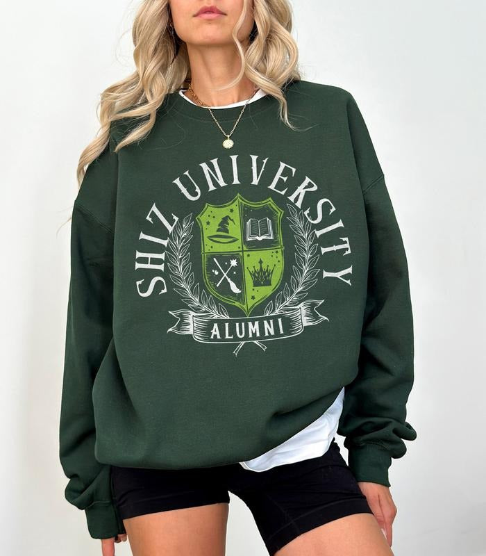 Shiz University Sweatshirt, Wicked Shirt, Wicked Inspired College Sweater, Broadway Musical Merch, Wizard of Oz Gift, Fantasy Movie Apparel