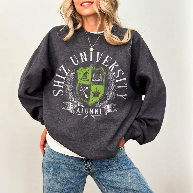 Shiz University Sweatshirt, Wicked Shirt, Wicked Inspired College Sweater, Broadway Musical Merch, Wizard of Oz Gift, Fantasy Movie Apparel