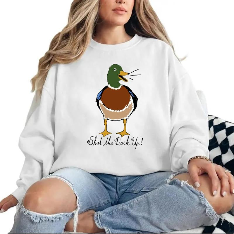 Shut The Duck Up shirt Mallard sport grey Unisex Duck Bird Watching Funny Nature, sweatshirt, hoodie