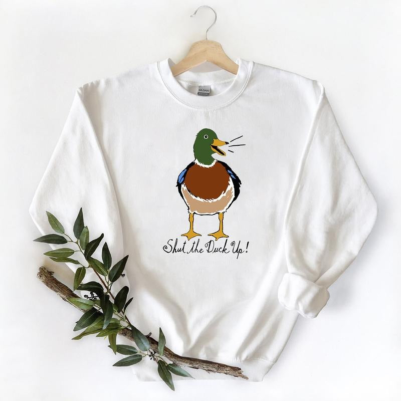 Shut The Duck Up shirt Mallard sport grey Unisex Duck Bird Watching Funny Nature, sweatshirt, hoodie
