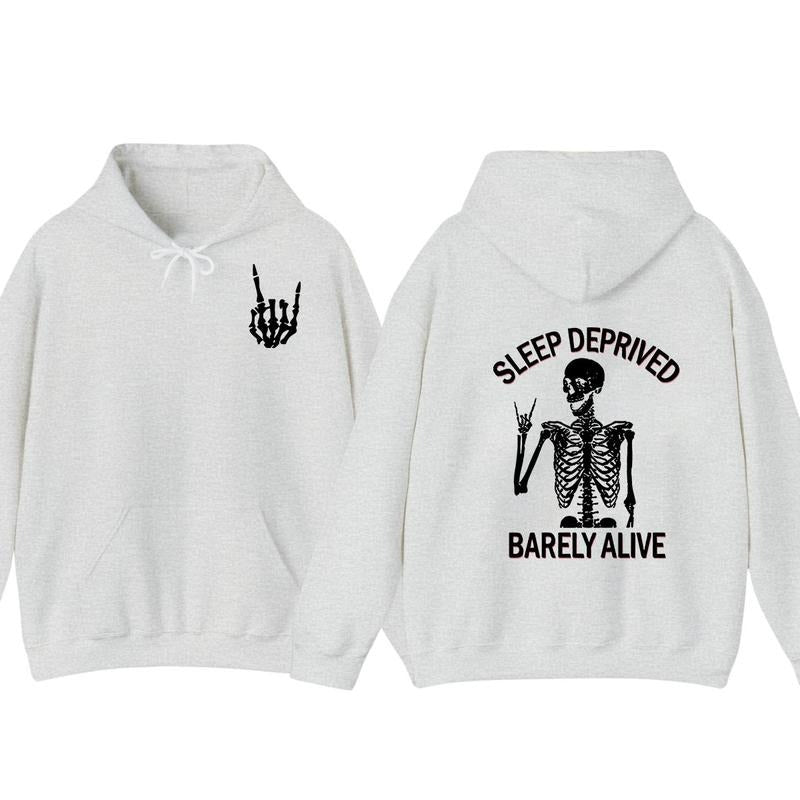 Sleep Deprived Fit Short Sleeve Hoodie, Full Color Hoodie, Sweatshirt, T-Shirt, Unisex, For Men, For Women