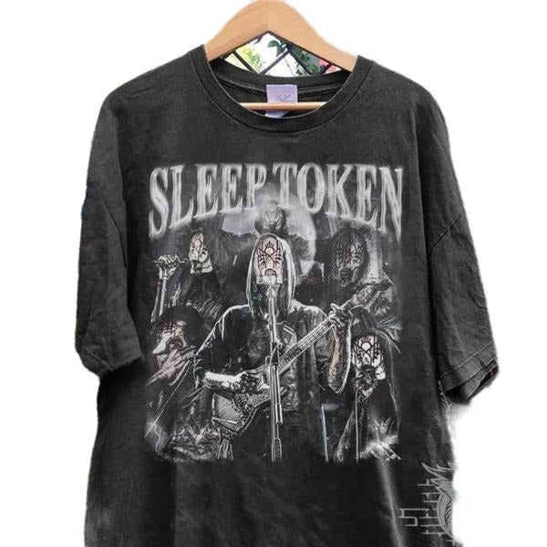 Sleep Token Music Shirt 90S Y2k Vintage Retro Short Sleeve Cotton Shirt Unisex Menswear Top Streetwear Print Tshirt Biker Wetsuit