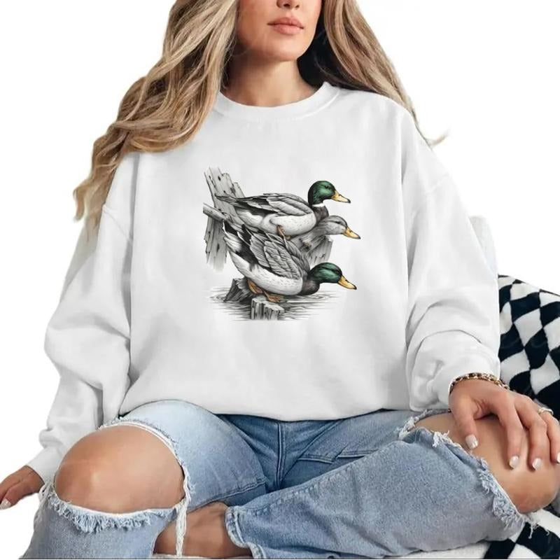 Small Mallard Ducks Coming Over Big Timbers Onto Water Unisex Tshirt Sweatshirt Hoodie, for duck hunters, husbands and Mallard duck lovers