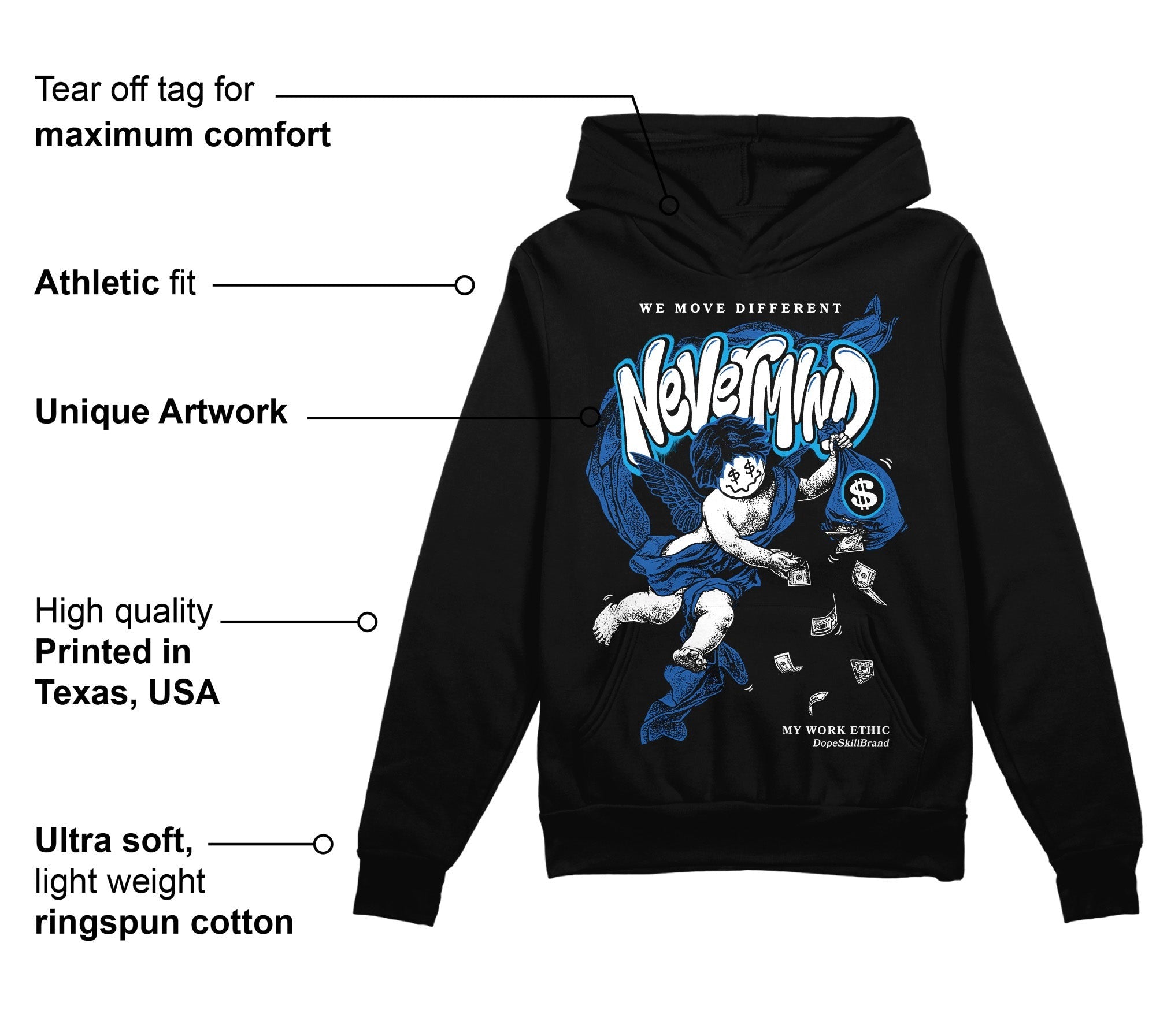 Space Jam 11s DopeSkill Hoodie Sweatshirt Nevermind Graphic