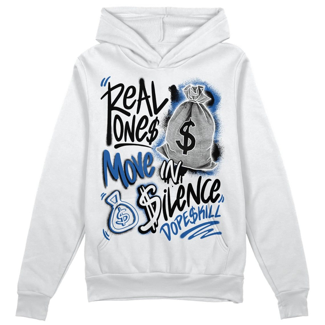 Space Jam 11s DopeSkill Hoodie Sweatshirt Real Ones Move In Silence Graphic