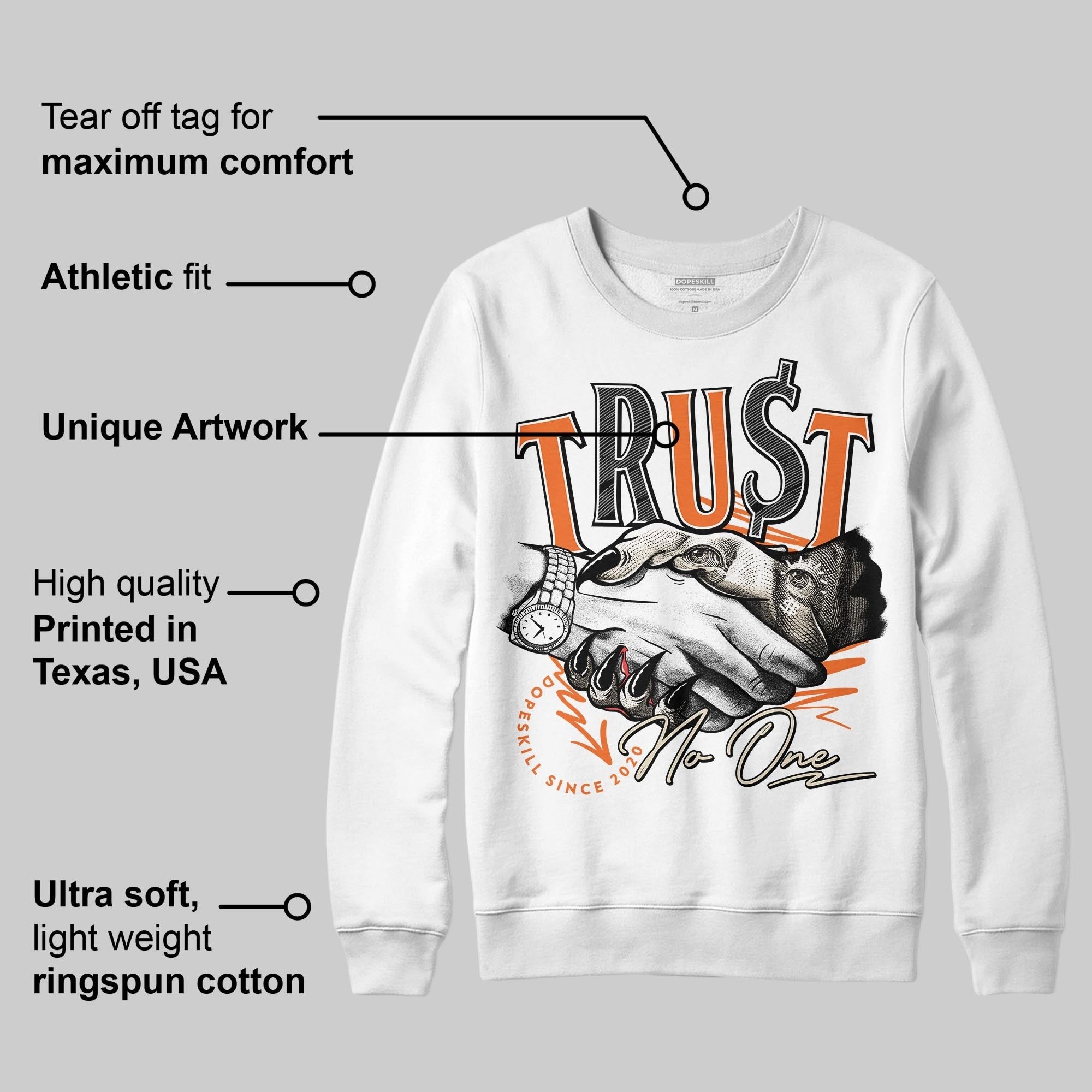 Starfish 3s DopeSkill Sweatshirt Trust No One Graphic