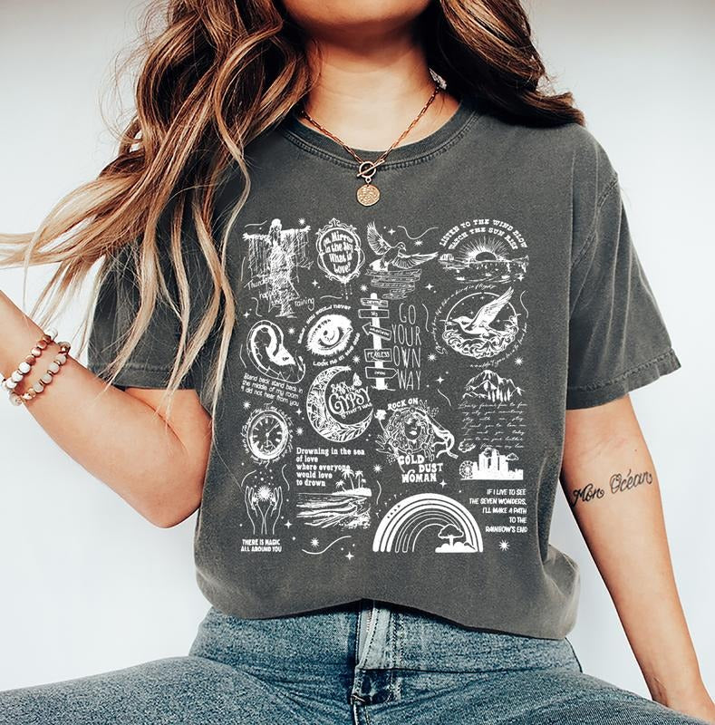 Stevie Nicks Tracklist Shirt, Stevie Nicks Shirt, Graphic 90s Stevie Nicks Music Concert Shirt, Music Concert, Gift For Women and Man Tee