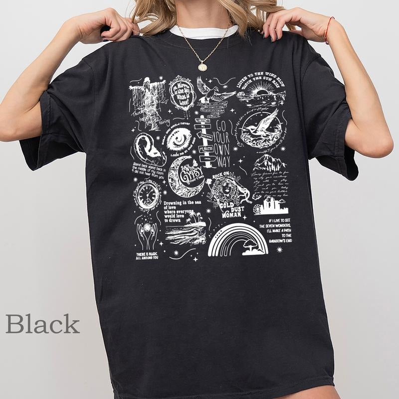 Stevie Nicks Tracklist Shirt, Stevie Nicks Shirt, Graphic 90s Stevie Nicks Music Concert Shirt, Music Concert, Gift For Women and Man Tee