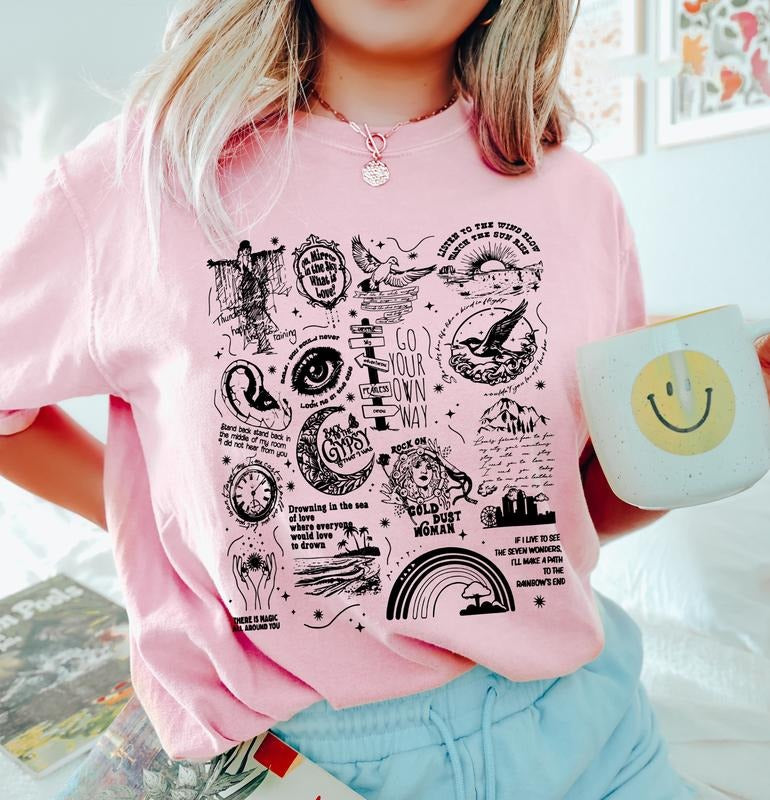 Stevie Nicks Tracklist Shirt, Stevie Nicks Shirt, Graphic 90s Stevie Nicks Music Concert Shirt, Music Concert, Gift For Women and Man Tee