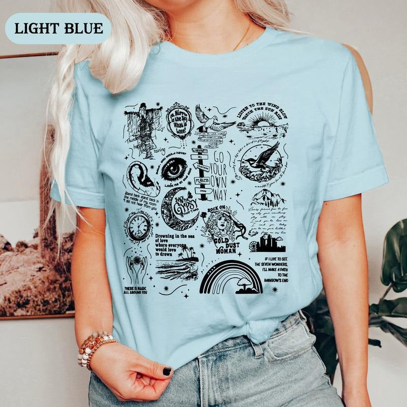 Stevie Nicks Tracklist Shirt, Stevie Nicks Shirt, Graphic 90s Stevie Nicks Music Concert Shirt, Music Concert, Gift For Women and Man Tee