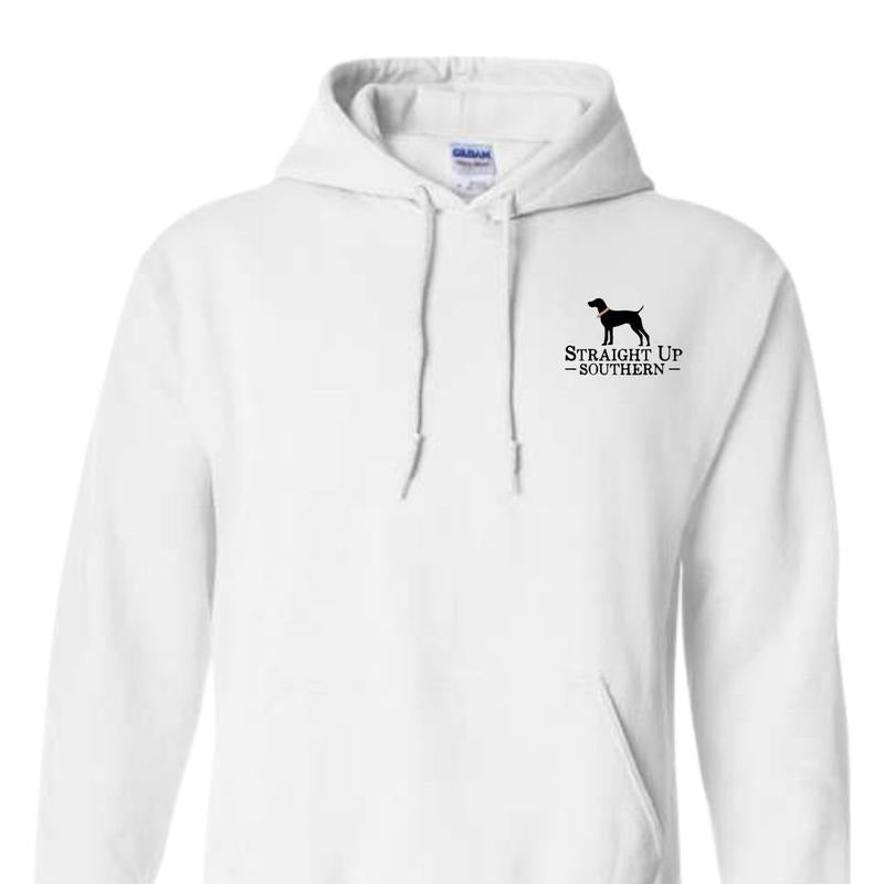 Straight Up Southern Dog Graphic 2-sided Shirt, Gift For Men, Classic, Menswear Top Hoodie Fabric