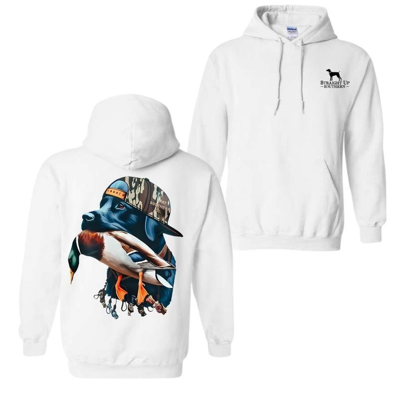 Straight Up Southern Dog Graphic 2-sided Shirt, Gift For Men, Classic, Menswear Top Hoodie Fabric