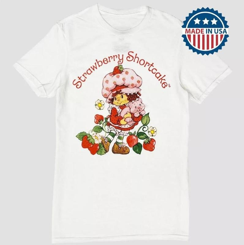 Strawberry Shortcake Short Sleeve Graphic T-Shirt, Gift for Fan, Gift for Her, Gift for Him, Summer Outfits 2024, Vintage Graphic Tees