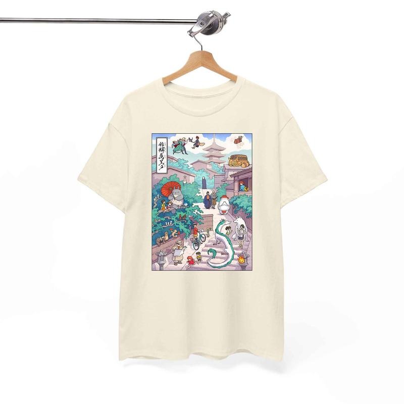 Studio Ghibli Graphic Tshirt, Spirited Away Tshirt, Anime Tshirt, Miyazaki Hayao