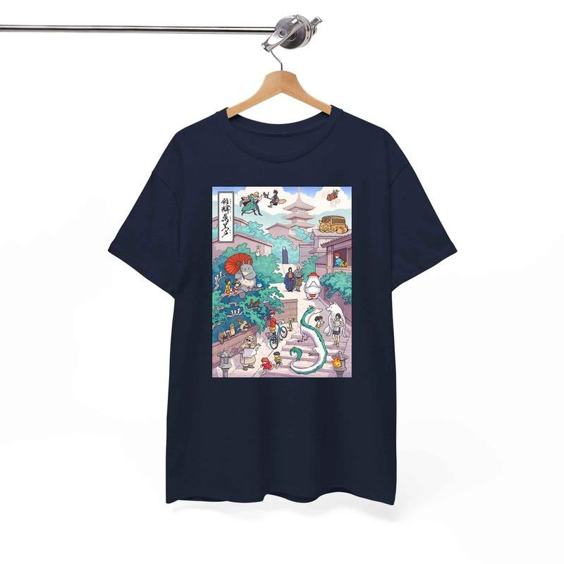 Studio Ghibli Graphic Tshirt, Spirited Away Tshirt, Anime Tshirt, Miyazaki Hayao