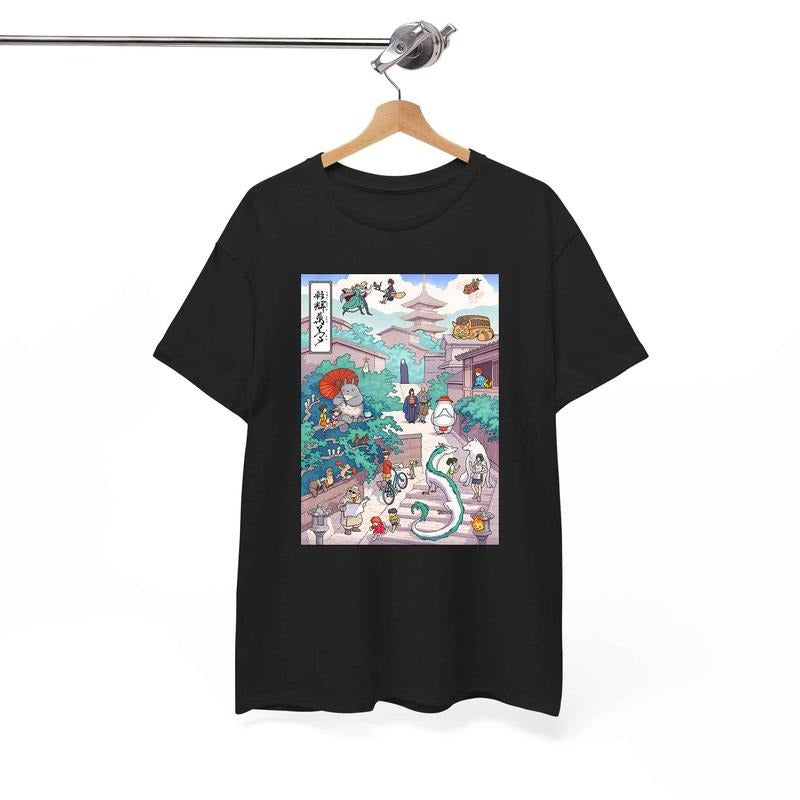 Studio Ghibli Graphic Tshirt, Spirited Away Tshirt, Anime Tshirt, Miyazaki Hayao