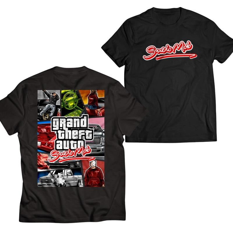SueloMob GTA Tee, GTA Shirt, Gaming and Pickup Truck Shirt, Men's Car Lover T-Shirt, Automotive Graphic for Car Enthusiasts