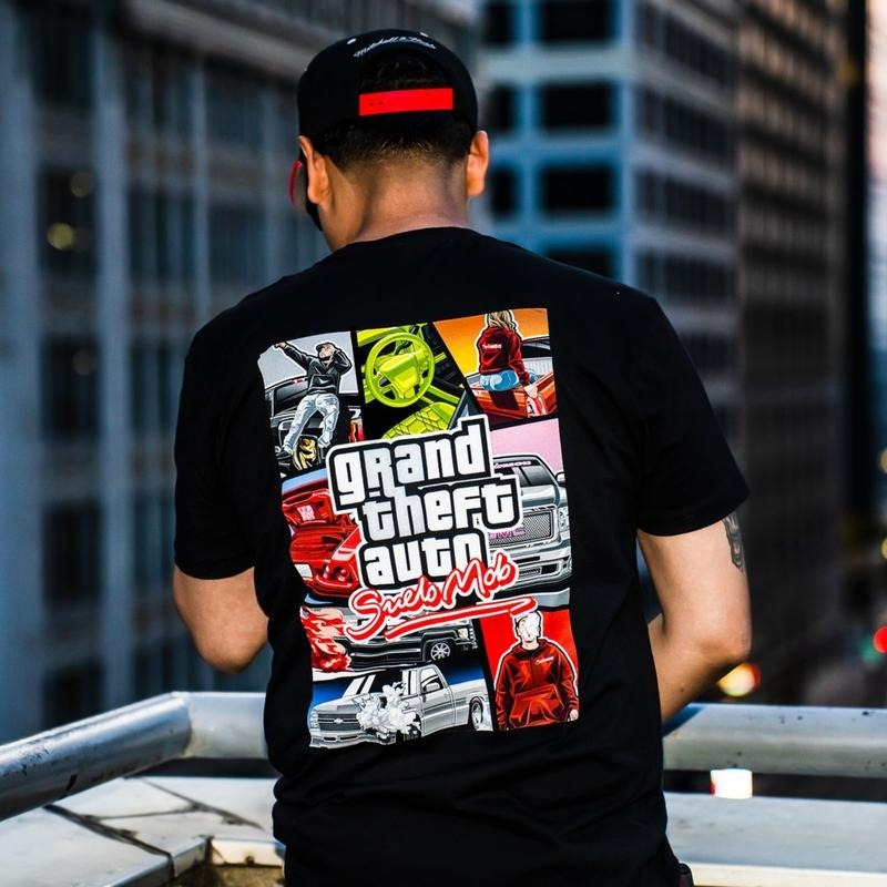 SueloMob GTA Tee, GTA Shirt, Gaming and Pickup Truck Shirt, Men's Car Lover T-Shirt, Automotive Graphic for Car Enthusiasts